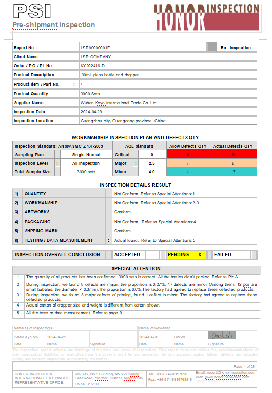 Full inspection Report